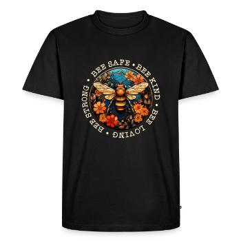 Bee Art Beekeeper Bee Whisperer Saying Sayings - Men's Premium Organic T-Shirt - black - Front - Nico (187cm)