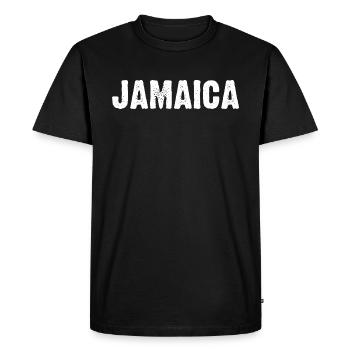 Jamaica logo design - Men's Premium Organic T-Shirt - black - Front - Nico (187cm)