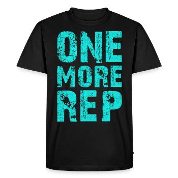 Bodybuilding Gym Workout Training Fitness Shirt - Men's Premium Organic T-Shirt - black - Front - Nico (187cm)