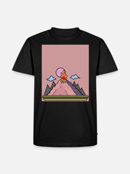 Vulkanausbruch Supervulkan Eruption Lava - Männer Premium Bio T-Shirt - Schwarz