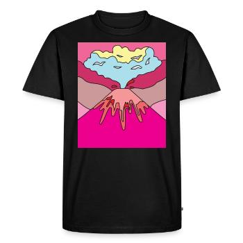 Volcanic eruption supervolcano eruption lava - Men's Premium Organic T-Shirt - black - Front - Nico (187cm)