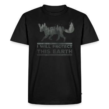 Forêt Protection de l’environnement Protection du climat Protection de la nature Cadeau - T-shirt Premium bio Homme - noir - Devant - Nico (187cm)