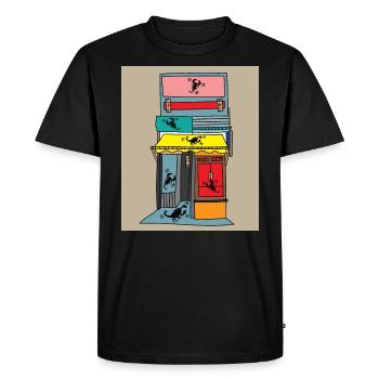 Scorpios Retro Environment Zodiac Sign - Men's Premium Organic T-Shirt - black - Front - Nico (187cm)