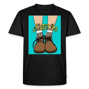 Chaussures comme pot de fleurs pour plantes - T-shirt Premium bio Homme - noir - Devant - Nico (187cm)