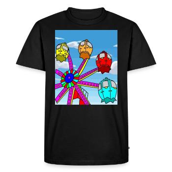 Parc d’attractions de kermesse - T-shirt Premium bio Homme - noir - Devant - Nico (187cm)