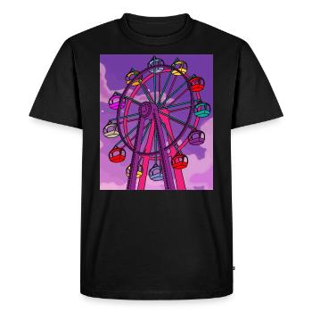Parc d’attractions de kermesse - T-shirt Premium bio Homme - noir - Devant - Nico (187cm)