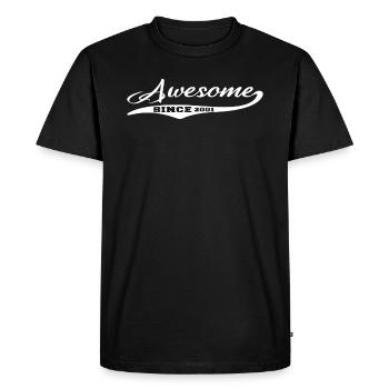 Légende Awesome since 2001 - T-shirt Premium bio Homme - noir - Devant - Nico (187cm)