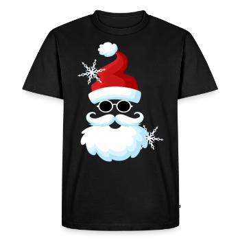 Noël Flocons de neige Noël - T-shirt Premium bio Homme - noir - Devant - Nico (187cm)