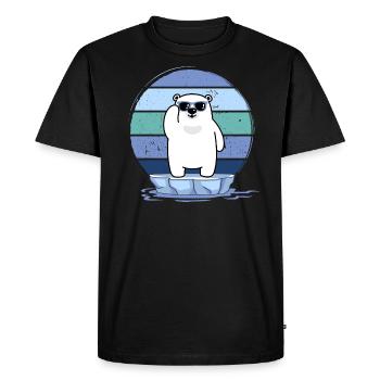 Baigneur de glace sur eau glacée résistant au froid Baignade d’hiver - T-shirt Premium bio Homme - noir - Devant - Nico (187cm)