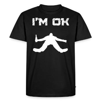 Je vais bien Un homme ivre s’est évanoui dans un coma blanc - T-shirt Premium bio Homme - noir - Devant - Nico (187cm)