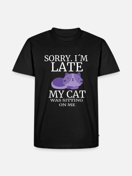 Katze - Männer Premium Bio T-Shirt - Schwarz