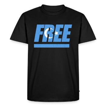 Free Uighurs East Turkestan - Men's Premium Organic T-Shirt - black - Front - Nico (187cm)