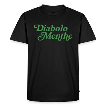 Diabolo menthe - T-shirt Premium bio Homme - noir - Devant - Nico (187cm)