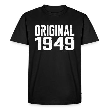 1949 Vintage Cadeau Anniversaire Rétro Cadeau 1949 - T-shirt Premium bio Homme - noir - Devant - Nico (187cm)