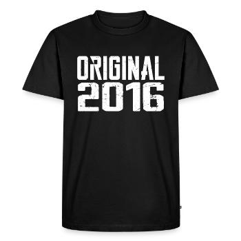 2016 Vintage Cadeau Anniversaire Rétro Cadeau 2016 - T-shirt Premium bio Homme - noir - Devant - Nico (187cm)