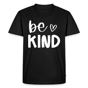 Be Kind Conception de message positif - T-shirt Premium bio Homme - noir - Devant - Nico (187cm)