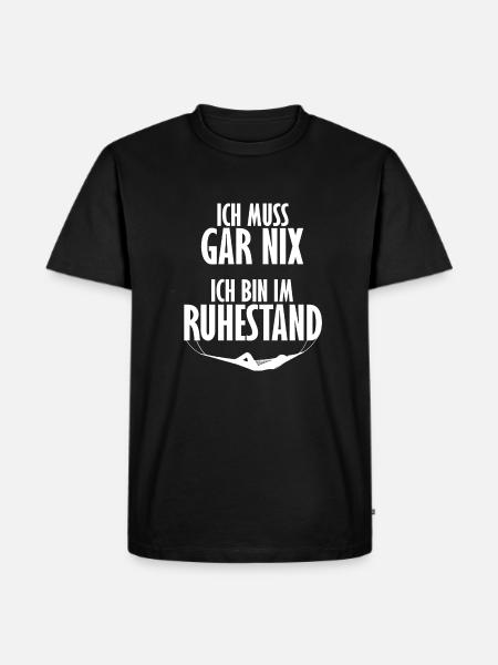 Rentner - Männer Premium Bio T-Shirt - Schwarz