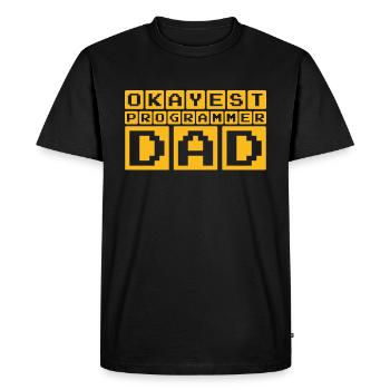 Average Programmer Dad - Men's Premium Organic T-Shirt - black - Front - Nico (187cm)