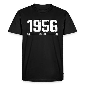 Né en 1956 Vintage 69 ans Cadeau d'anniversaire 70 - T-shirt Premium bio Homme - noir - Devant - Nico (187cm)
