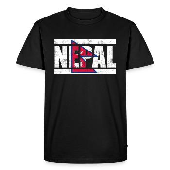 Nepal - Men's Premium Organic T-Shirt - black - Front - Nico (187cm)