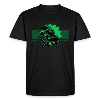 tractor, farmer, farmer, farm harvest time - Men's Premium Organic T-Shirt - black - Front - Nico (187cm)