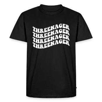 Threenager Toddler Third Three Year old Fun - Men's Premium Organic T-Shirt - black - Front - Nico (187cm)
