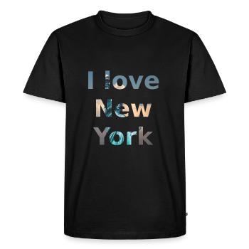 I love New York - T-shirt Premium bio Homme - noir - Devant - Nico (187cm)