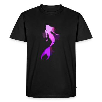 Sirène don mer natation créatures fabuleuses - T-shirt Premium bio Homme - noir - Devant - Nico (187cm)