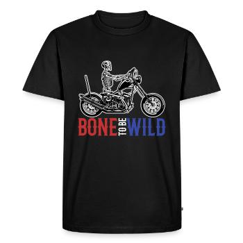 Squelette - T-shirt Premium bio Homme - noir - Devant - Nico (187cm)