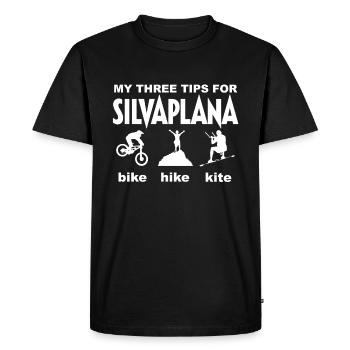 Mes 3 conseils pour Silvapalana bike kike Engadin - T-shirt Premium bio Homme - noir - Devant - Nico (187cm)