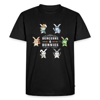 Dungeon Easter Bunny - T-shirt Premium bio Homme - noir - Devant - Nico (187cm)