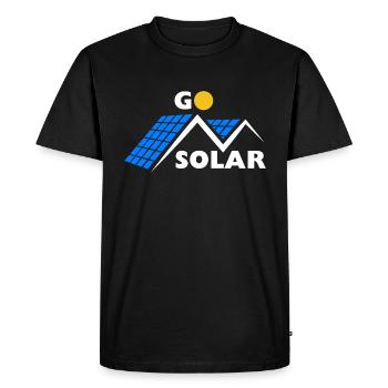 Go Solar - Photovoltaïque - Energie solaire - Toiture - T-shirt Premium bio Homme - noir - Devant - Nico (187cm)