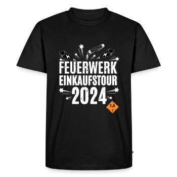 Fireworks Shopping Tour 2024 - Men's Premium Organic T-Shirt - black - Front - Nico (187cm)