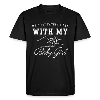 My First Father s Day With My Baby Girl Newborn - T-shirt Premium bio Homme - noir - Devant - Nico (187cm)