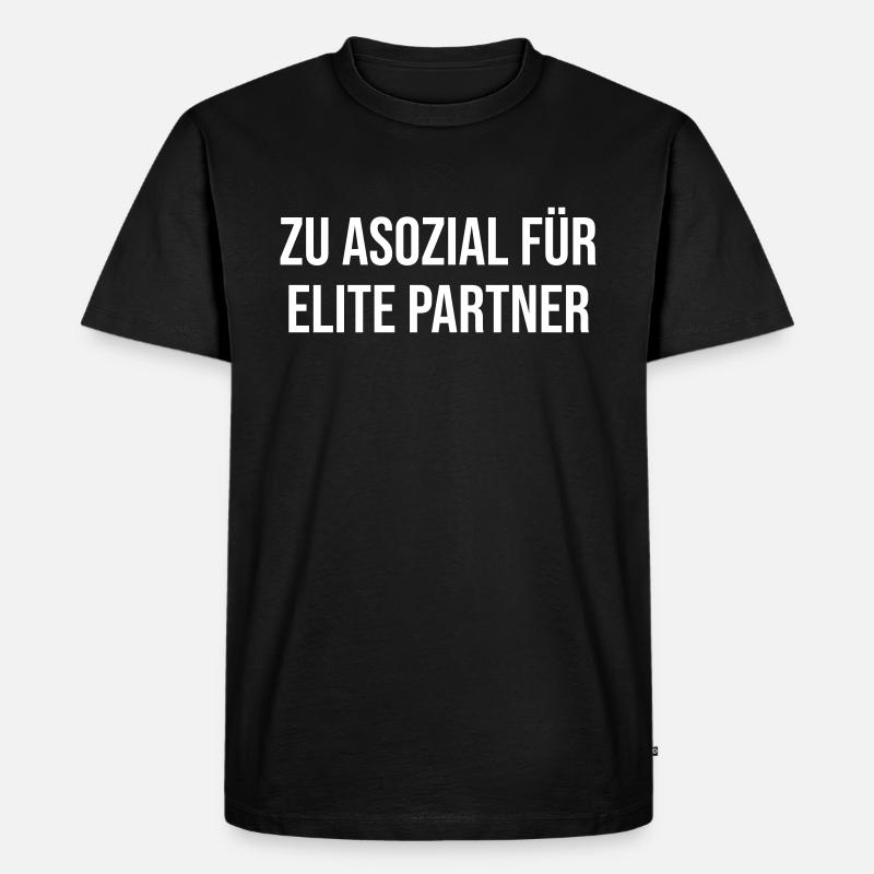 Elite Partner - Männer Premium Bio T-Shirt - Schwarz
