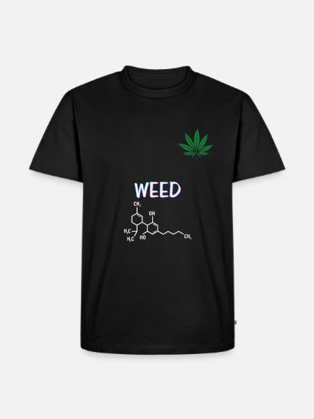 WEED - Männer Premium Bio T-Shirt - Schwarz