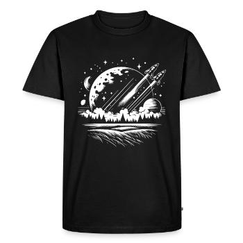 The Universe Space T-Shirt for Sci-Fi Fans - Men's Premium Organic T-Shirt - black - Front - Nico (187cm)