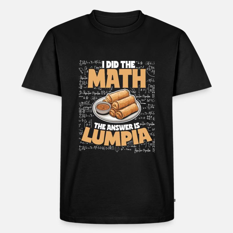 Spring Rolls Lumpian Students Math - Men's Premium Organic T-Shirt - black