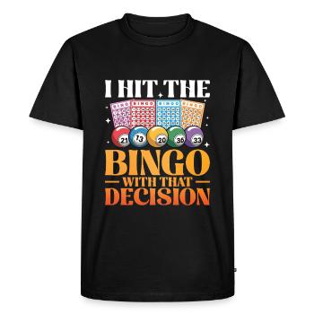 Bingo Fun Gift Bingo Lover - Men's Premium Organic T-Shirt - black - Front - Nico (187cm)