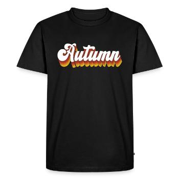 Automne - T-shirt Premium bio Homme - noir - Devant - Nico (187cm)