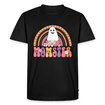 Halloween Rainbow Momster Mama Ghost - Men's Premium Organic T-Shirt - black - Front - Nico (187cm)