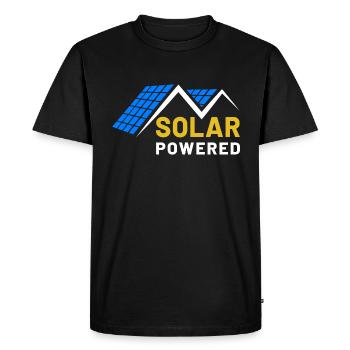 Énergie solaire, Photovoltaïque, Énergie solaire, Soleil - T-shirt Premium bio Homme - noir - Devant - Nico (187cm)