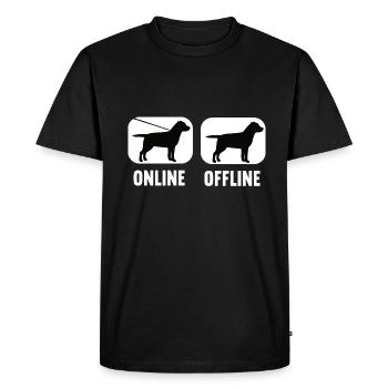 En ligne Hors ligne Labrador Labrador Propriétaire Labbi - T-shirt Premium bio Homme - noir - Devant - Nico (187cm)