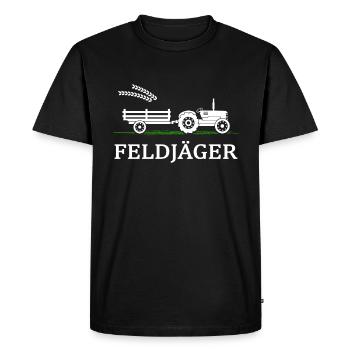 Tractor Feldjäger Village Child Farm Country Egg - Men's Premium Organic T-Shirt - black - Front - Nico (187cm)