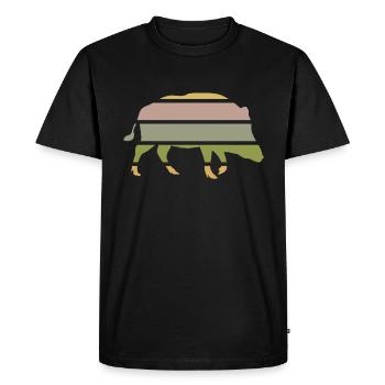 sangliers habitants de la forêt sanglier de la forêt eber-coucher de soleil - T-shirt Premium bio Homme - noir - Devant - Nico (187cm)