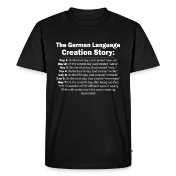 Sarcasme de la langue allemande cadeau drôle de professeur - T-shirt Premium bio Homme - noir - Devant - Nico (187cm)