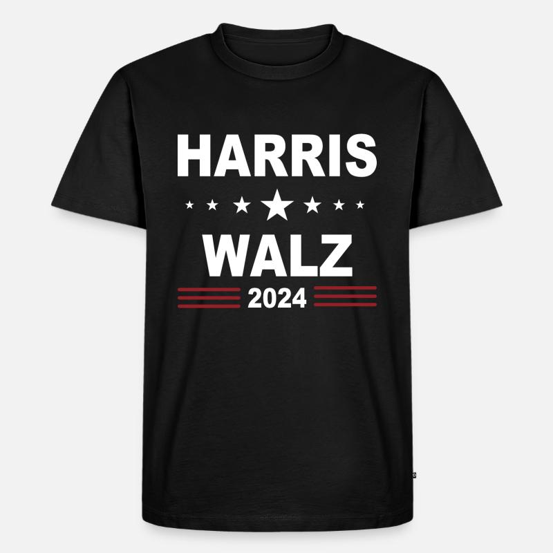 Harris Walz 2024 - Männer Premium Bio T-Shirt - Schwarz