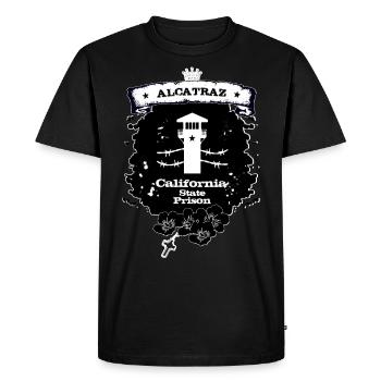 Alcatraz - T-shirt Premium bio Homme - noir - Devant - Nico (187cm)