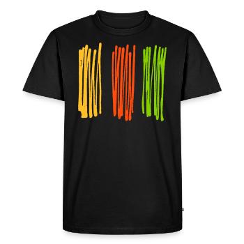 3 Stripes - Flag / Tricolore VECTOR - Men's Premium Organic T-Shirt - black - Front - Nico (187cm)