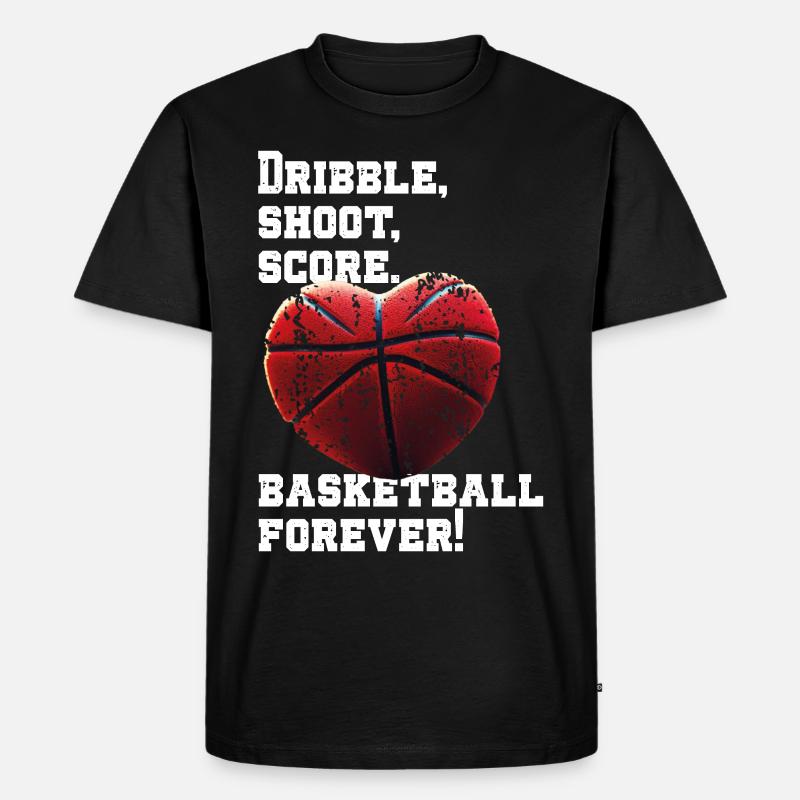 Basketball - Männer Premium Bio T-Shirt - Schwarz